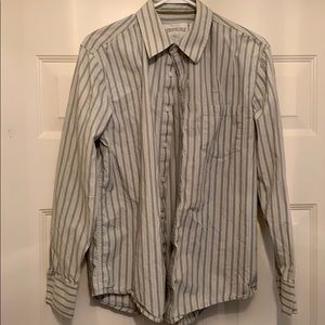 Green button down shirt